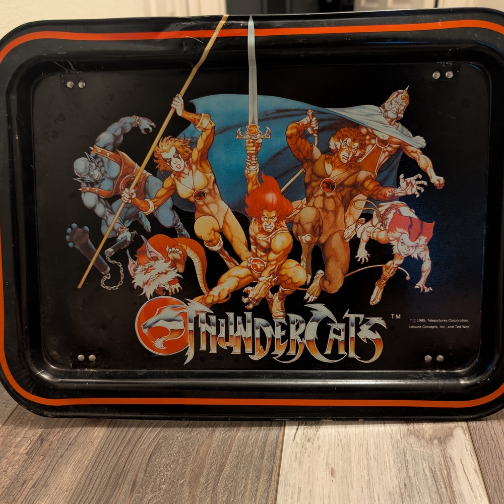 Kids Metal TV Tray - Black and Orange